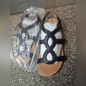 New Vionic Black Jodie Sandals sz 9